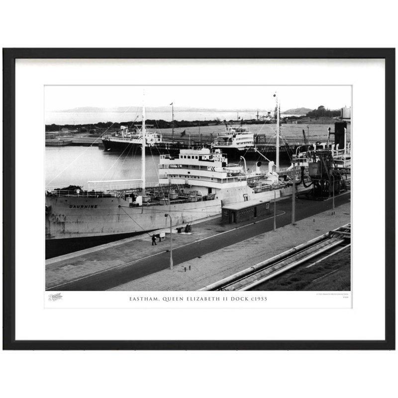Eastham, Queen Elizabeth II Dock C1955 by Francis Frith - Single Picture Frame Print, 60cm H x 80cm W x 2.3cm D