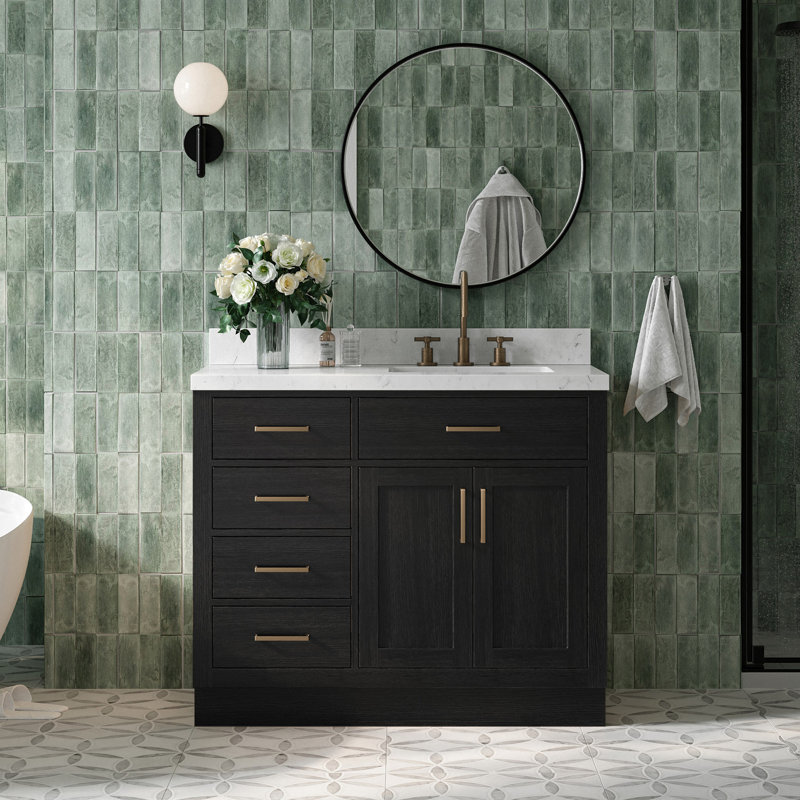 42" Single Bathroom Vanity Base only, Natural Oak