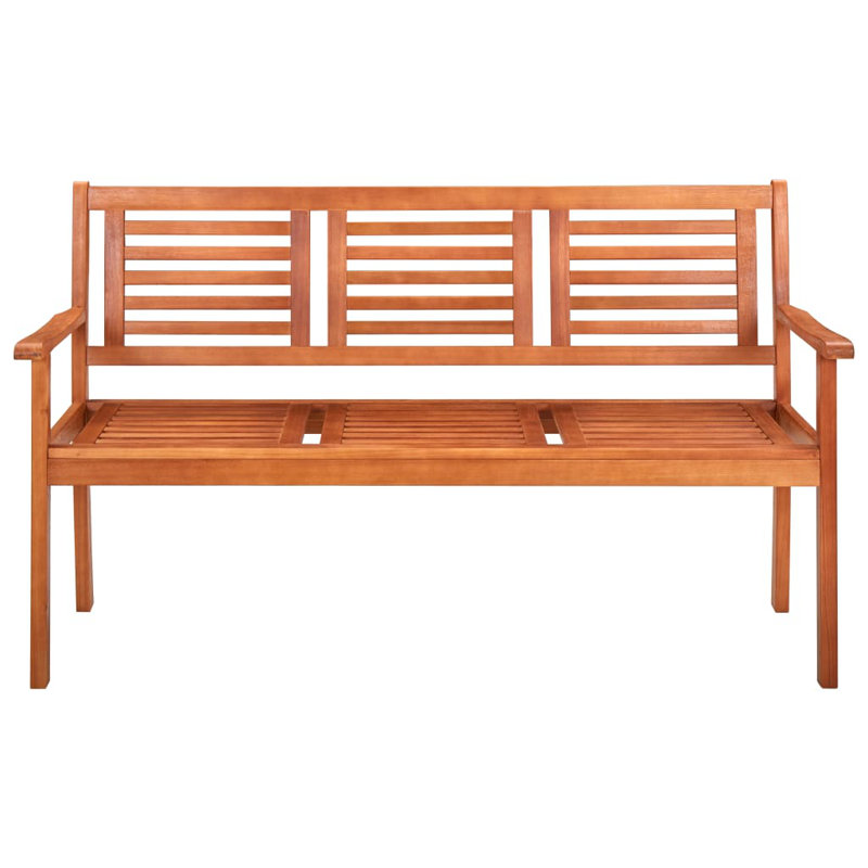 Tomita Solid Wood Eucalyptus Outdoor Bench, H 89 x W 150 x D 60cm