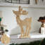 Joli cerf en bois doré brossé-1771497868
