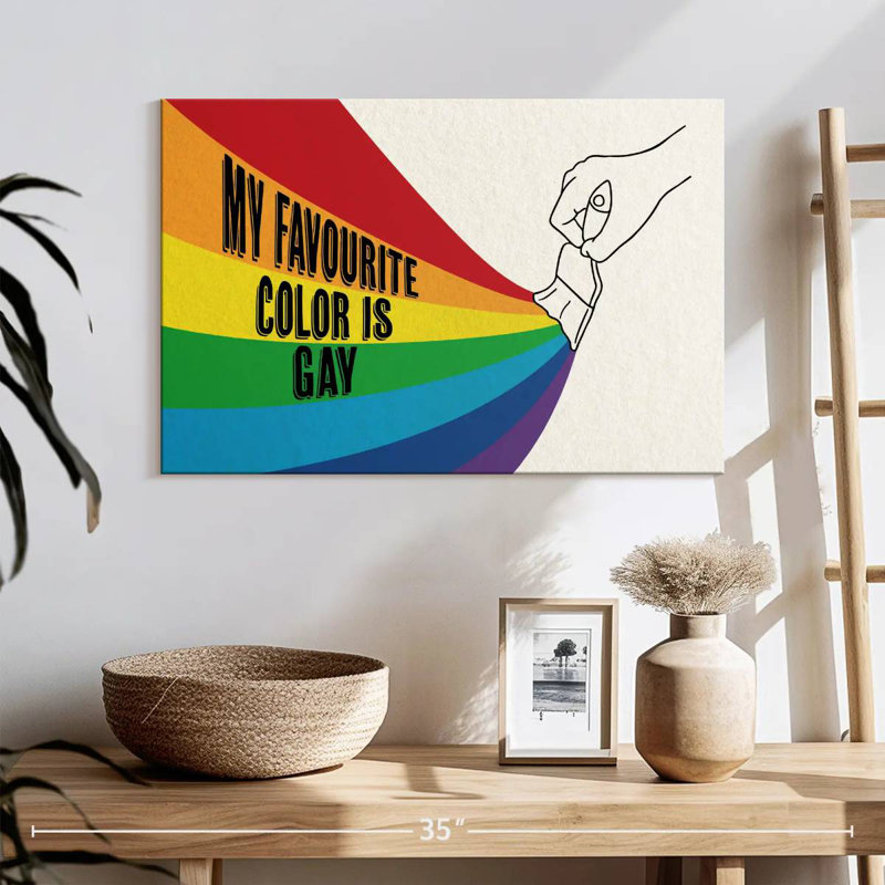 Ma couleur préférée est gaie, H 30 po x l 45 po