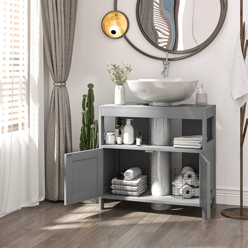 Overlea 60cm Single Bathroom Vanity Base Only, Grey