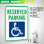 Enseigne de stationnement en aluminium H 18 po x l 12 po Handicap