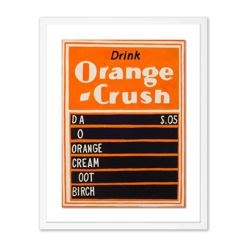 Orange Crush Print by Erica Hauser, White