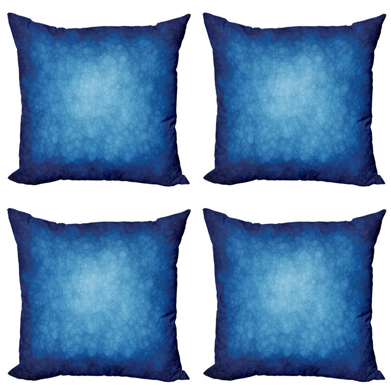 Ensemble de 4 taies décoratives bleues Ambesonne, 18" x 18"