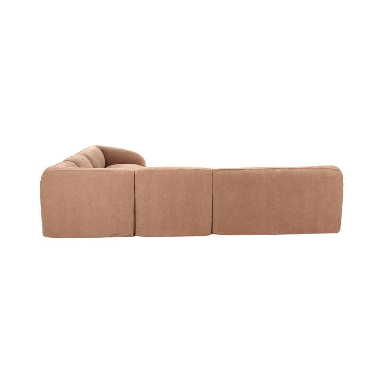 Isla Classic L Modular Sectional Mocha, Latte Loft Canvas 