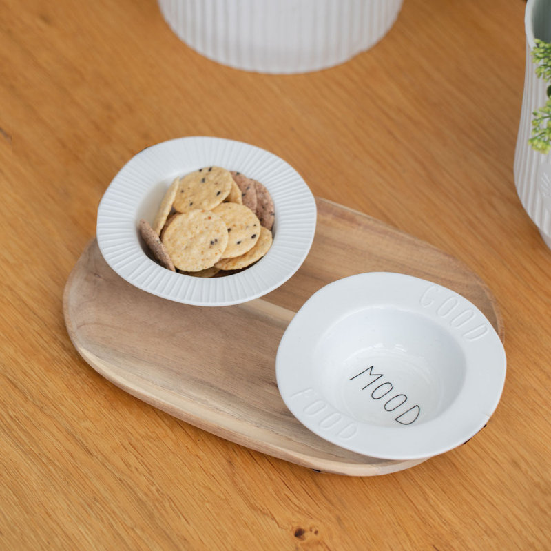 Bonjour Acacia Wood Plate