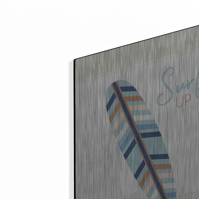 «Surf's Up» par Cindy Jacobs, art mural en métal, 12 po x 16 po par Cindy Jacobs