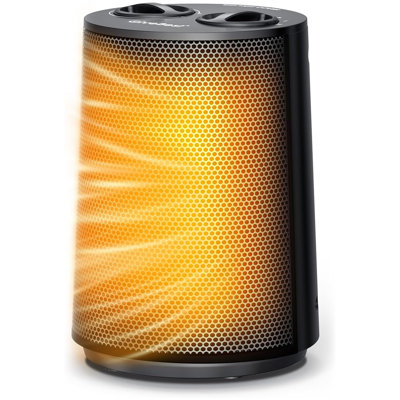 1500W Portable PTC Ceramic Space Heater - Indoor Electric Heater with Heating/Fan Modes