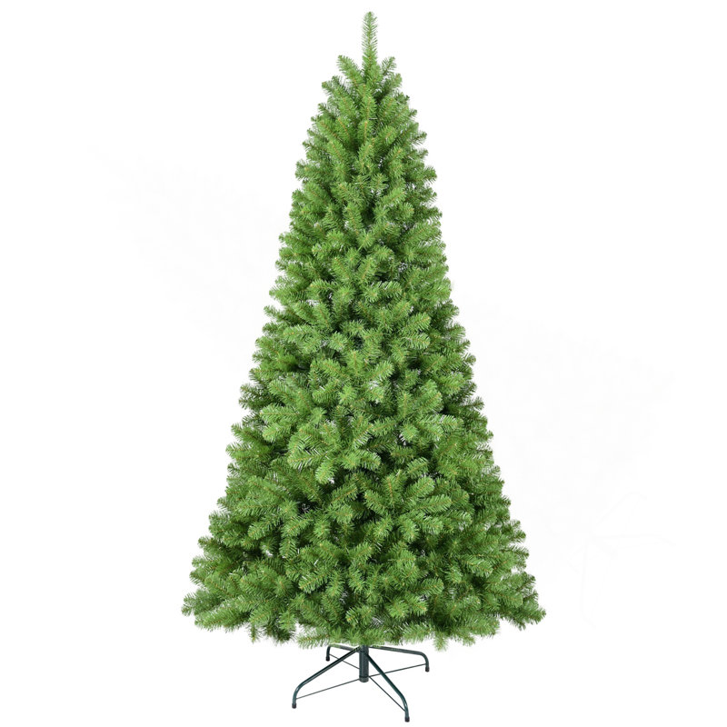 Arbre de Noël 7 pi avec fil mémoire, arbre en PVC artificiel articulé à 1064 pointes, arbre de Noël vert facile à installer pour la décoration des Fêtes