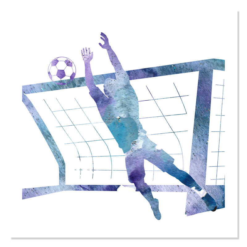 Fille de football 2, H 36 po x l 36 po x P 1 po, Papier