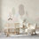 Pastel Landscape Wallpaper Rolling Hills Removable Stylized Trees Wall Decor