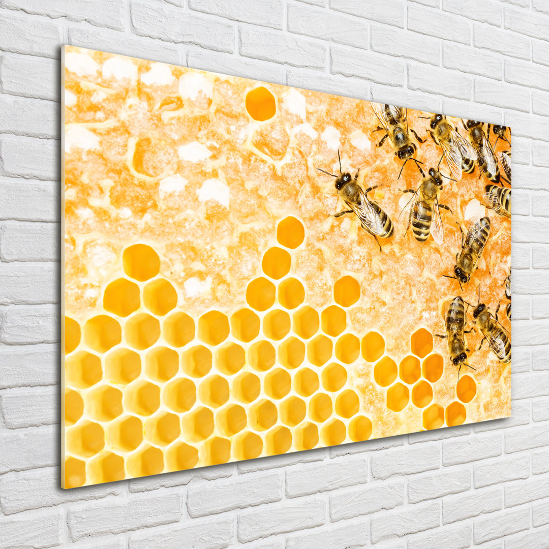 Glasbild Arbeitsbienen