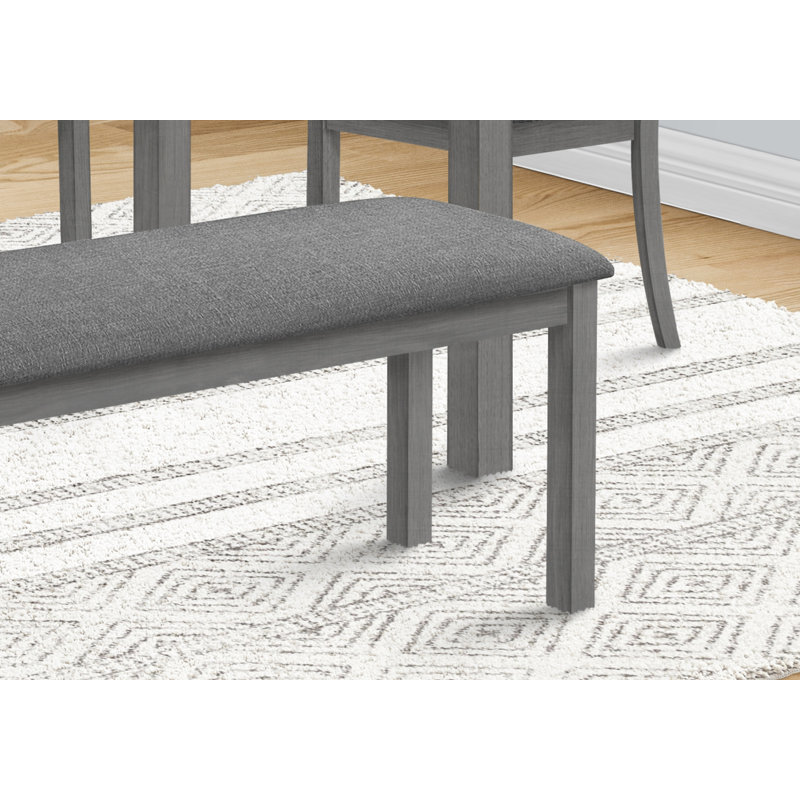 Banc, 42 po rectangulaire, bois, rembourré, salle à manger, cuisine, entrée, transitionnel