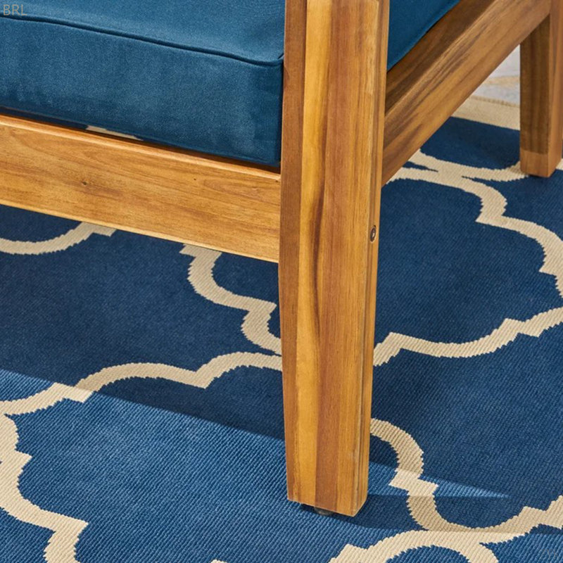 [Chaise simple] CHAISE CLUB GRENada, Bleu sarcelle / brun