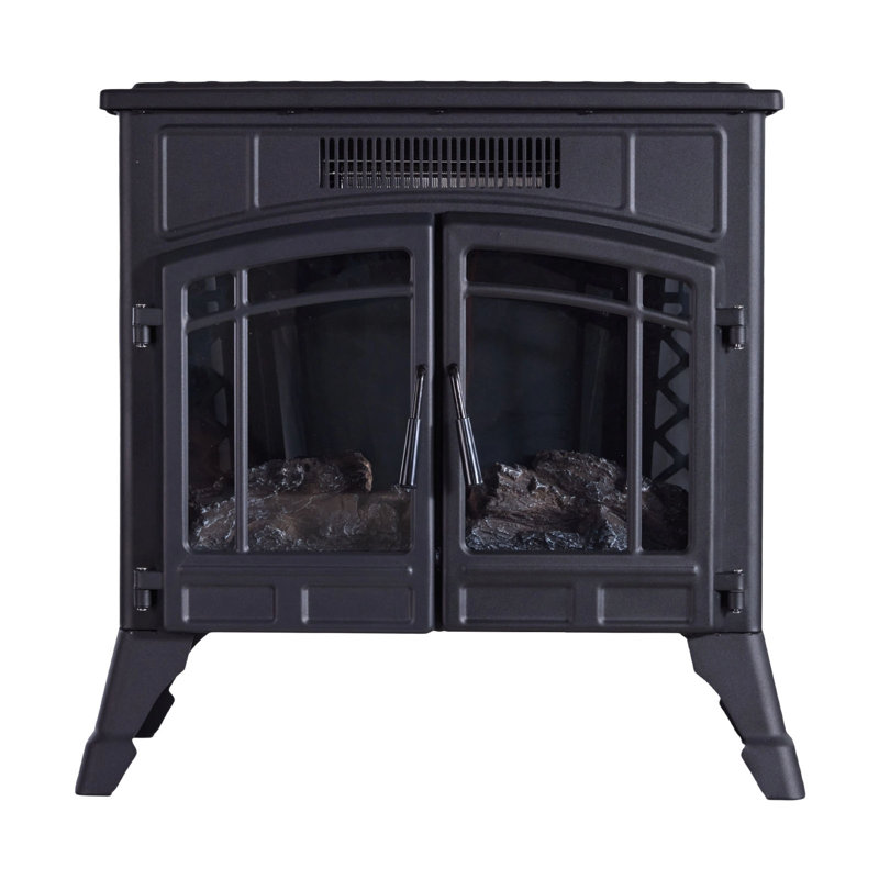 Marlow Home Co. 58.5cm W Black Electric Fireplace with 5120 BTU