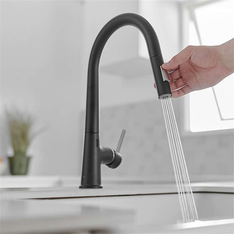 AWZTOO Touchless Kitchen Faucet, Matte Black