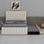 Lit plateforme tapissier avec lit gigogne et 3 tiroirs-114218249