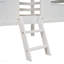 Lit mezzanine simple simple avec toit et deux fenêtres à l'avant, blanc