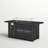 24" Steel Propane Fire Pit Table With Cover - Create A Warm And Inviting Outdoor Setting. Construction, Neutral Tone. Slatted Base For Airy Ambiance. Fireplace Lid, Cover, Lava Rocks, Glass Beads.