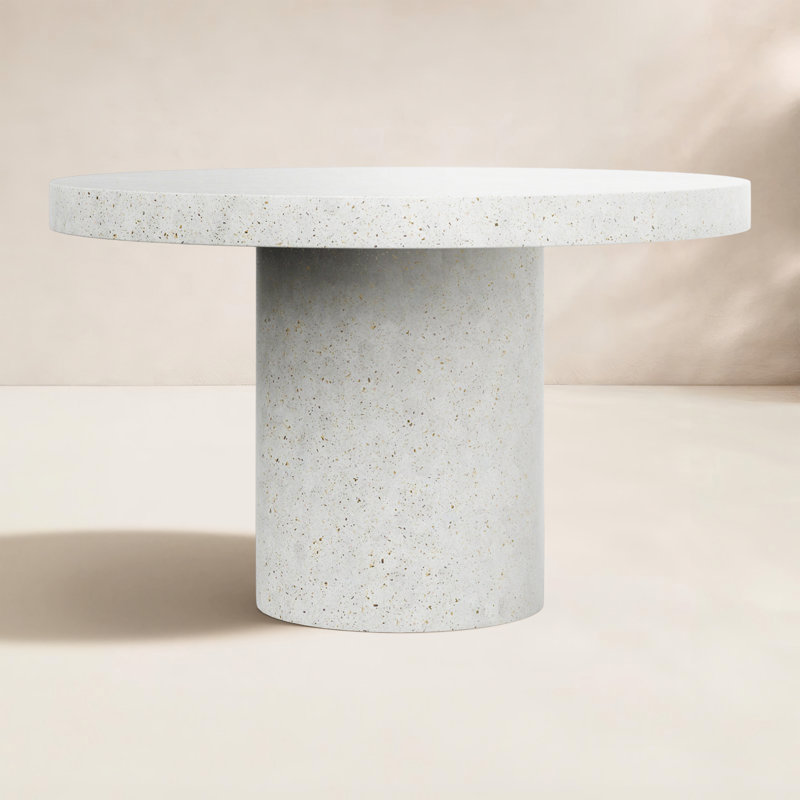 Round Circa 4 Dining Table, 60" Round, Ivory Terrazzo, Counter Table (36.25" Height)