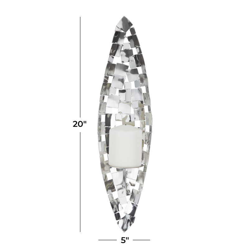 Applique murale contemporaine en acier inoxydable Cole and Grey, Argent