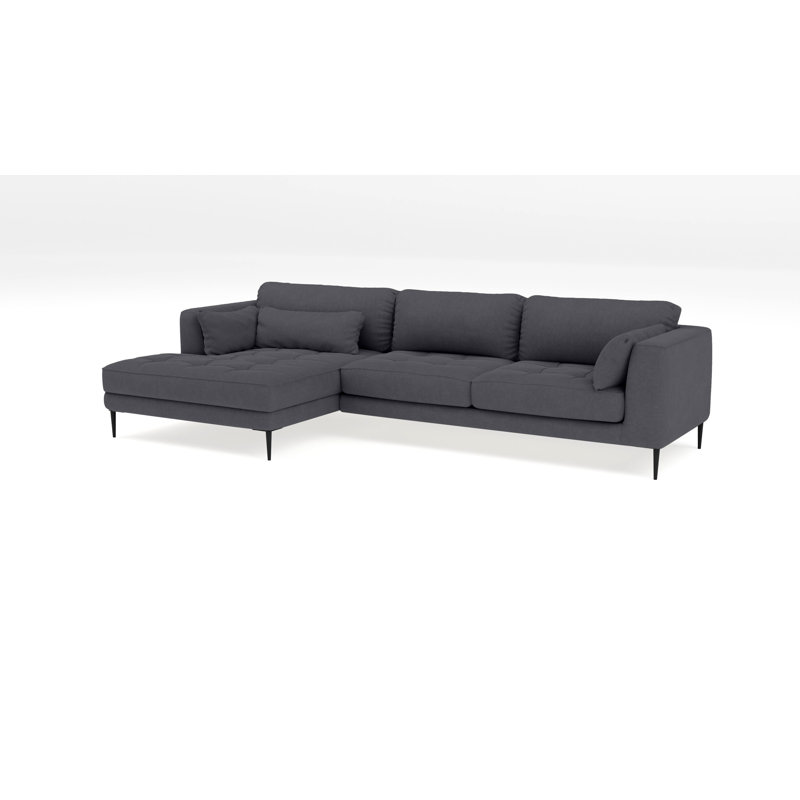Ljubka 4 Seater Sofa Bed, Graphite, Left