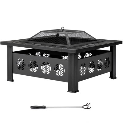 Patio 32 in. Square Steel Fire Pit