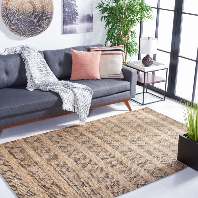 Irline Natural Fiber Hand Tufted Performance Geometric Rug, Rectangle 8' x 10'