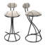 Ensemble de 2 tabourets de bar en forme de S avec dossier et chaises rembourrées avec tabouret à hauteur de comptoir pour îlot de cuisine-926427645-926427646