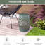 Table de bout en céramique avec motif tissé et décoration pour table d'extérieur, détail, mobilier