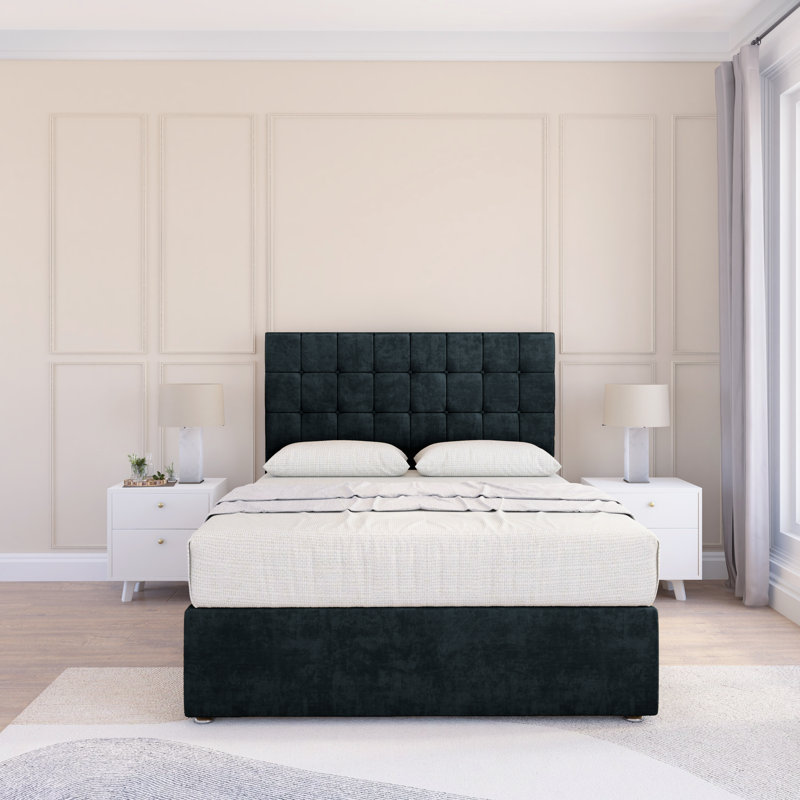 Bed, Black, Small Double (4')