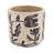 Of 4, Gray Sand - Cement Planters, Brown Botanical Designs, Home Decor And Planter Of 4.3X4.3X4 Inches, Elements For Room