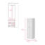 Armoire, deux tiroirs, finition blanche