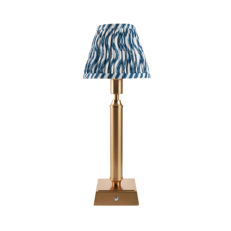 Trobridge Rechargeable Metal Table Lamp, Marlin Blue