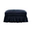 Chenille bleue, soutien lombaire doux, volants élégants, dossier à coussin incurvé segmenté, conception en forme de L conforme au corps, volants de dossier à motif floral, configuration de lit