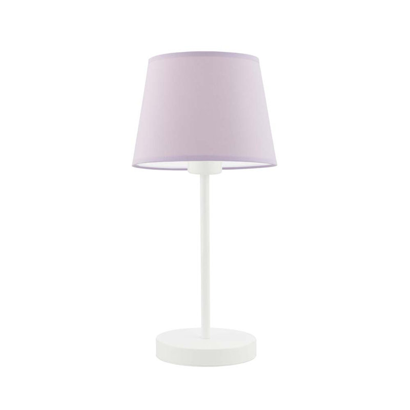 Arsens Metal Table Lamp, Light Violet, White