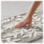 Tapis de bain en coton gris touffeté à motif floral, 61 cm x 152 cm