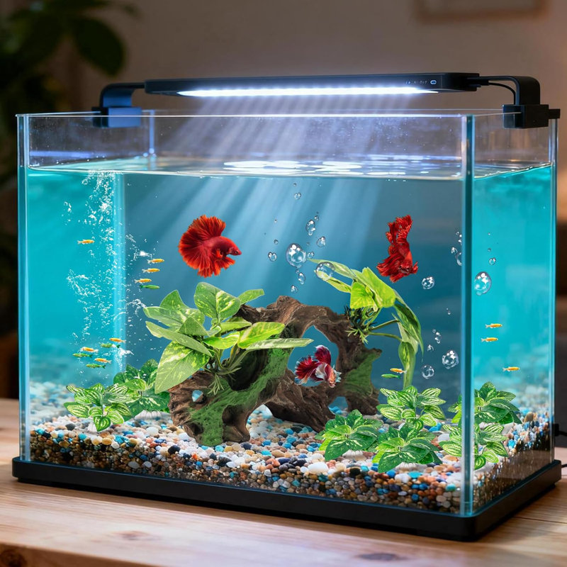 8 pièces d'aquarium en bois flottant en grès