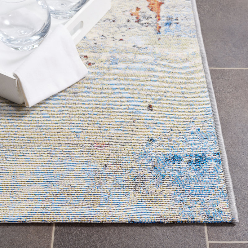 Wakeeny 500 Performance Abstract Indoor/Outdoor Area Rug, Rectangle 5'3" x 7'6"
