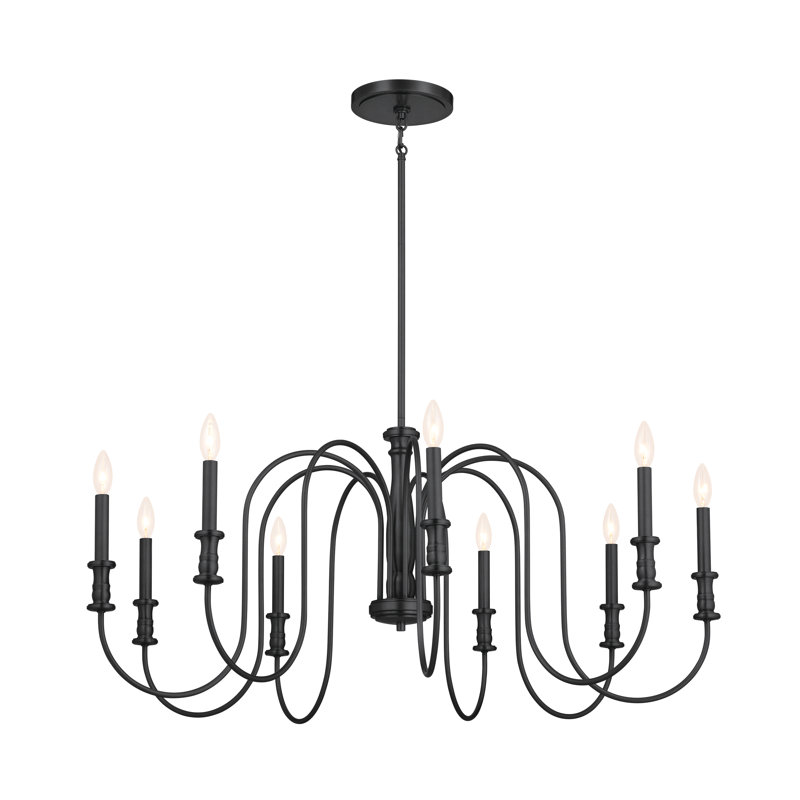 Lustre noir 9 lumières Karthe, Noir