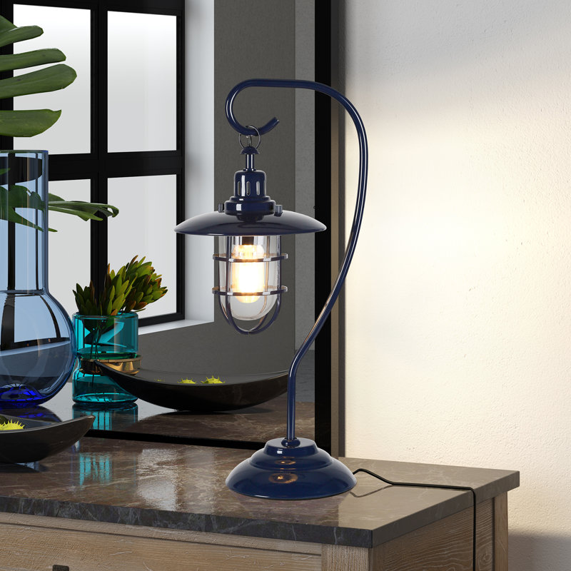 Bay Metal Arched Lamp, Blue