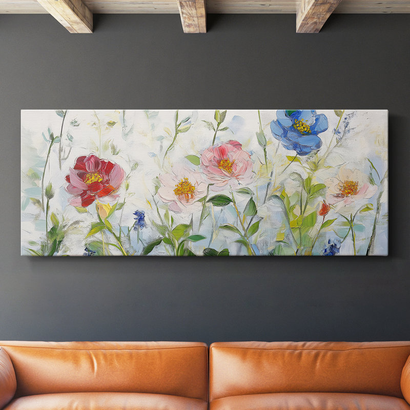 Botanical Series-CCCCLII - Toile tendue avec châssis - Prêt à accrocher, H 20 po x l 50 po