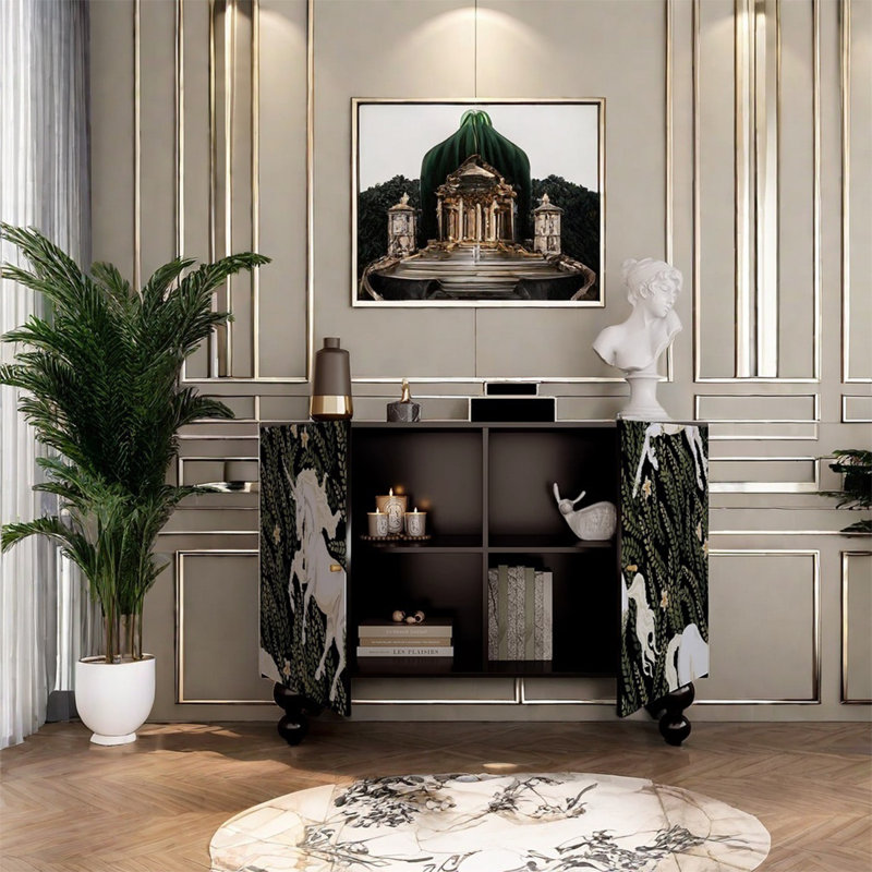 Armoire de rangement élégante au design artistique
