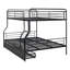 Lit double superposé au-dessus de grand lit double en métal-113432604