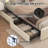Upholstered Platform Bed with 4 Large Storage Drawers, RGB LED Lights, Charging Station, Adjustable Headboard, Easy Assembly-444370514-441463676