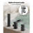 Roman Tub Faucet 3 Hole Waterfall Bathtub Faucet with 1 Handle Black