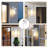 Motion Sensor Outdoor Wall Sconce, White Rectangular Metal Frame With Tempered Glass Shade, Waterproof Exterior Lantern For Garage Entryway Yard(Set Of 2)-637402634