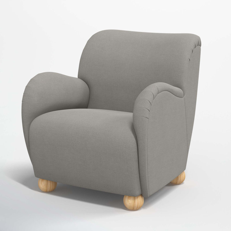 Cowen Polyester Armchair, Classic Grey Linen