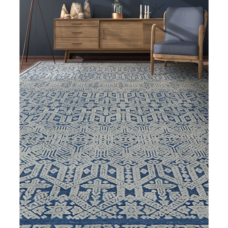 Wool Moroccan Area Rug, Rectangle 9' x 12'